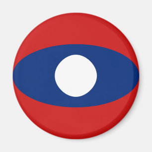 Laos Fischaugen-Flagge-Magnet Magnet