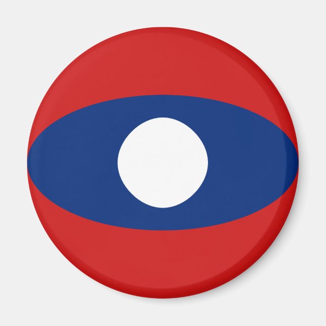 Laos Fisheye Flag Magnet (Vorne)