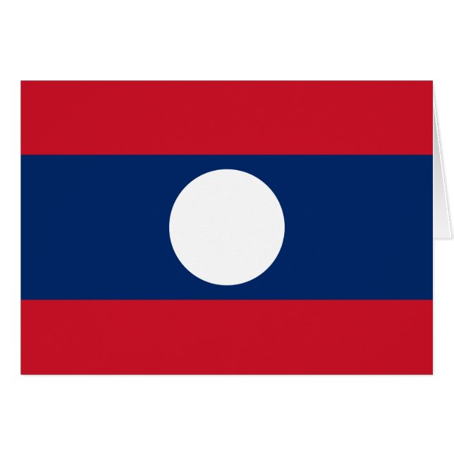 Laos Flag (Vorderseite (Horizontal))