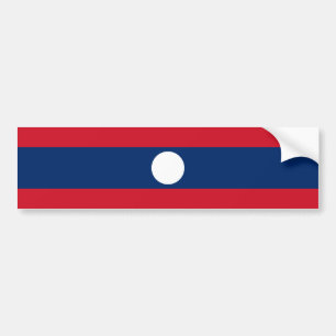 Laos Flag Autoaufkleber