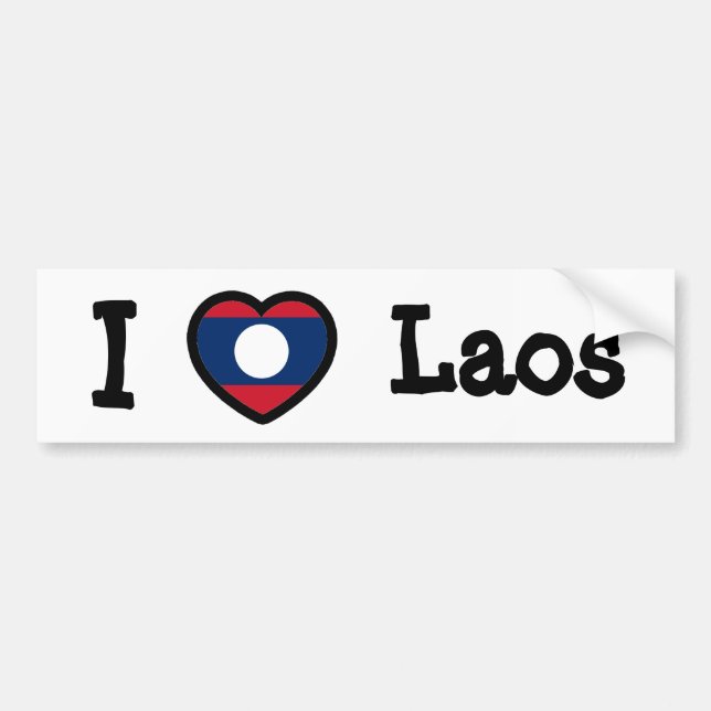 Laos Flag Autoaufkleber (Vorne)
