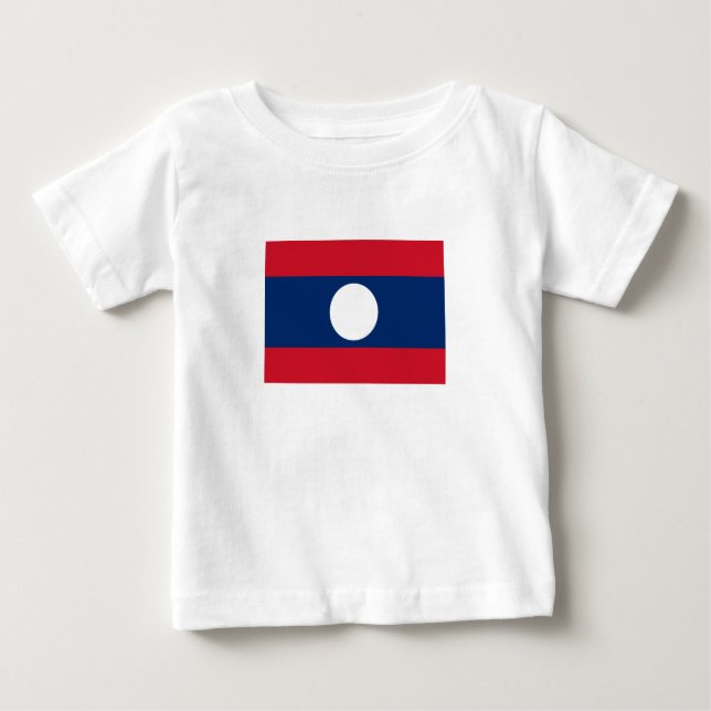 Laos Flag Baby T-shirt (Vorderseite)