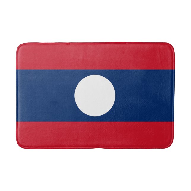Laos Flag Badematte (Vorderseite)