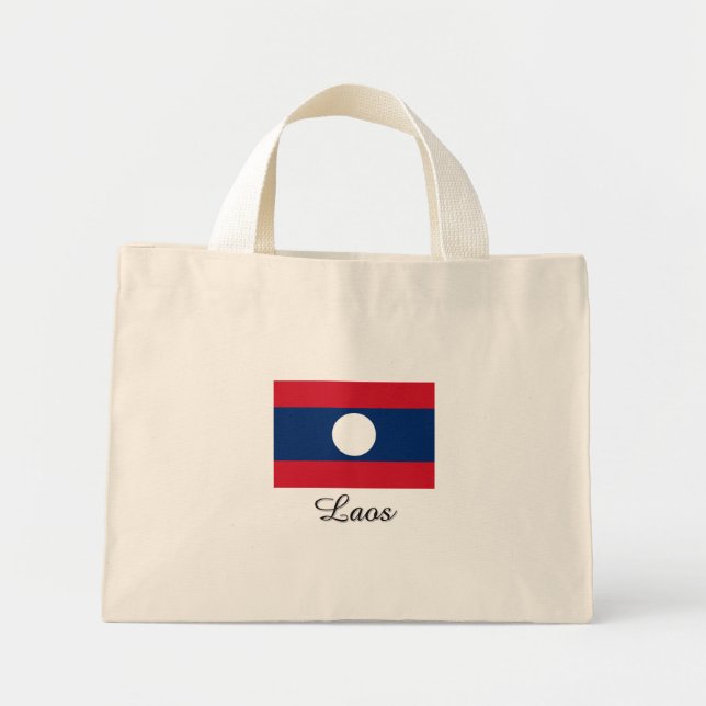 Laos-Flag-Design Mini Stoffbeutel (Vorne)