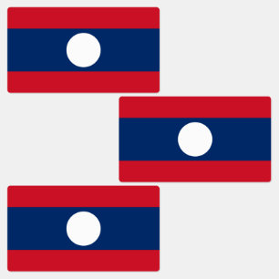 Laos Flag Etiketten