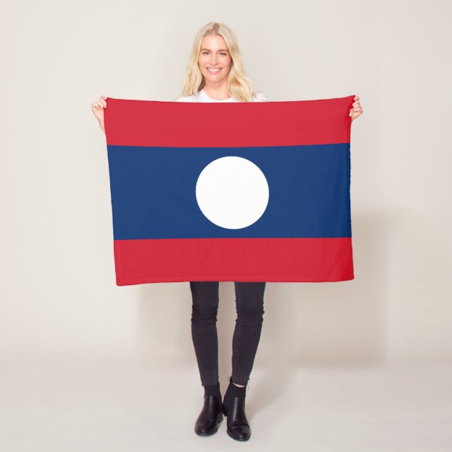 Laos Flag Fleecedecke (Beispiel)