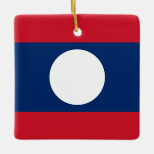 Laos Flag Keramikornament