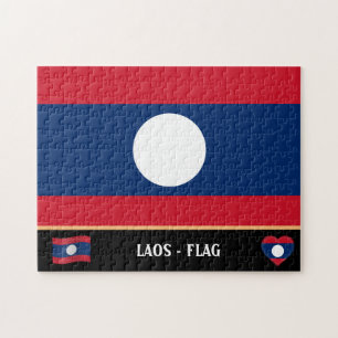 Laos Flag & Laos Land / Laos Puzzle
