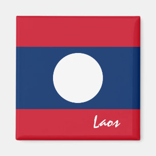 Laos Flag & Laos Reisen, Urlaub /Sport Magnet