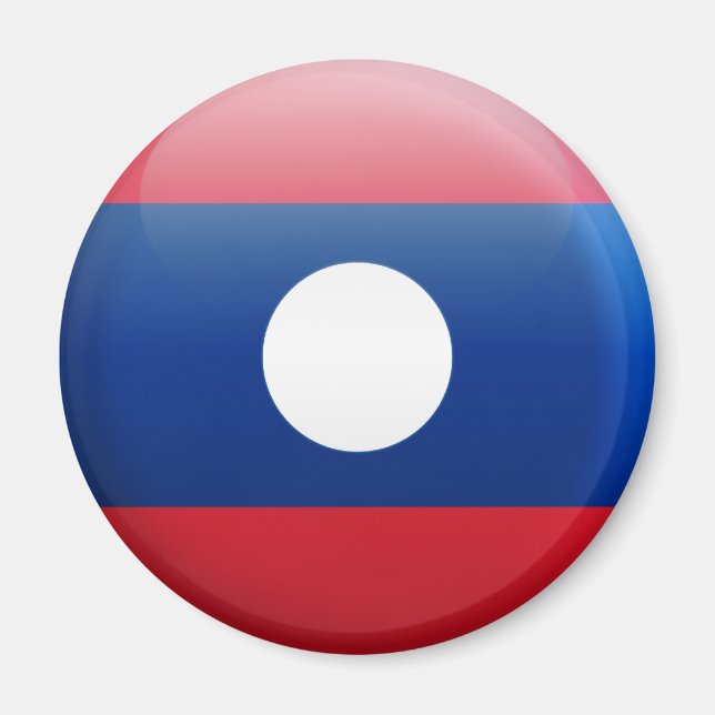 Laos Flag Magnet (Vorne)