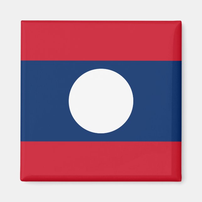 Laos Flag Magnet (Vorne)