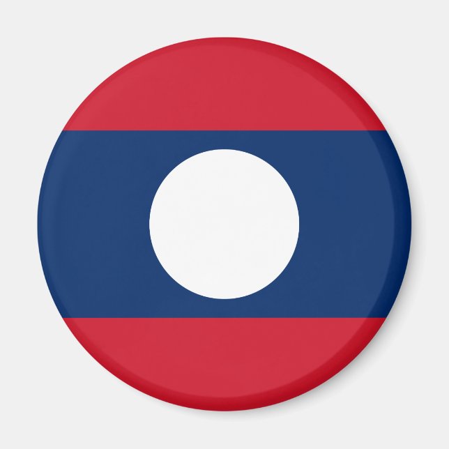 Laos Flag Magnet (Vorne)