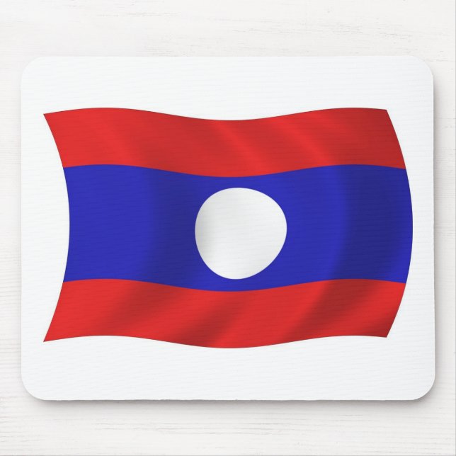 Laos Flag Mousepad (Vorne)
