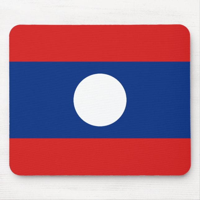 Laos Flag Mousepad (Vorne)