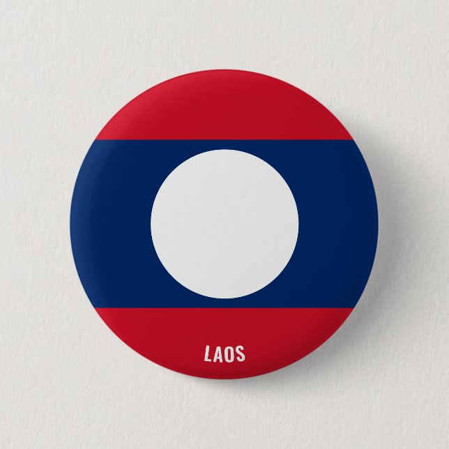 Laos Flag Niedlich Patriotic Button (Vorderseite)