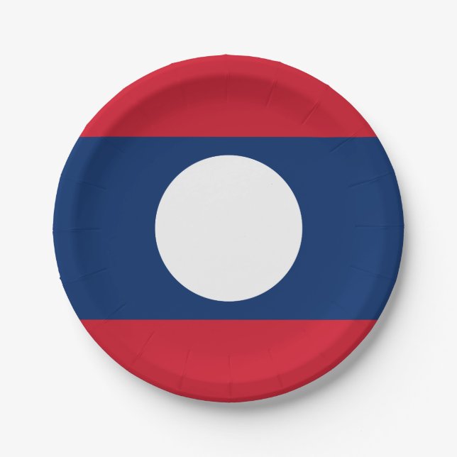 Laos Flag Pappteller (Vorderseite)