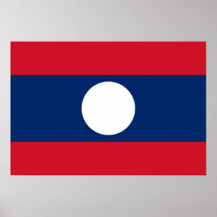 Laos Flag Poster