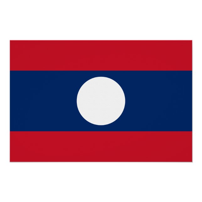 Laos Flag Poster (Vorderseite)