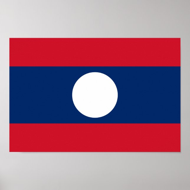 Laos Flag Poster (Vorne)