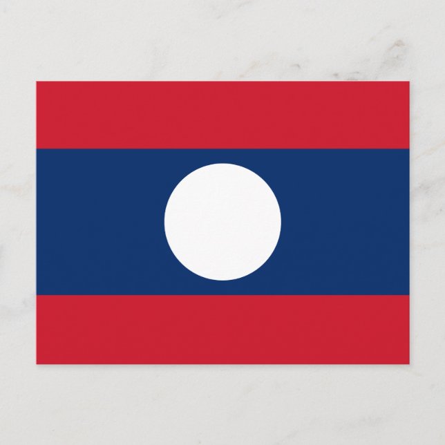Laos Flag Postkarte (Vorderseite)