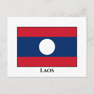 Laos Flag Postkarte