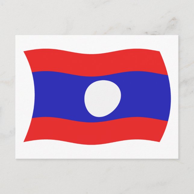 Laos Flag Postkarte (Vorderseite)