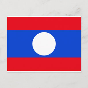 Laos Flag Postkarte