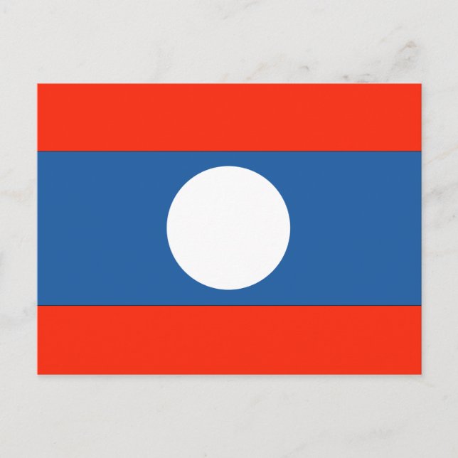 Laos Flag Postkarte (Vorderseite)