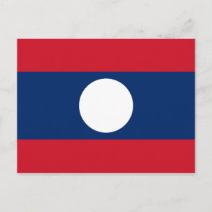 Laos Flag Postkarte