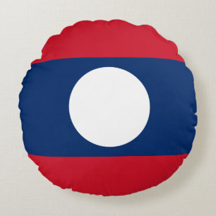 Laos Flag Rundes Kissen