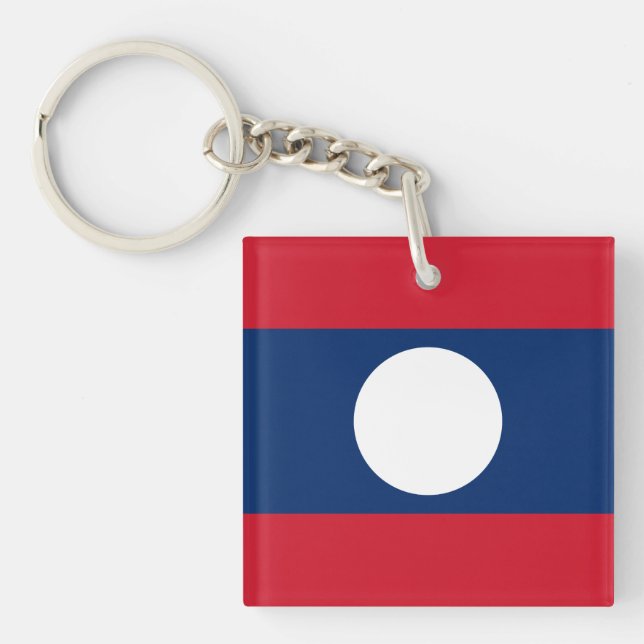Laos Flag Schlüsselanhänger (Vorderseite)