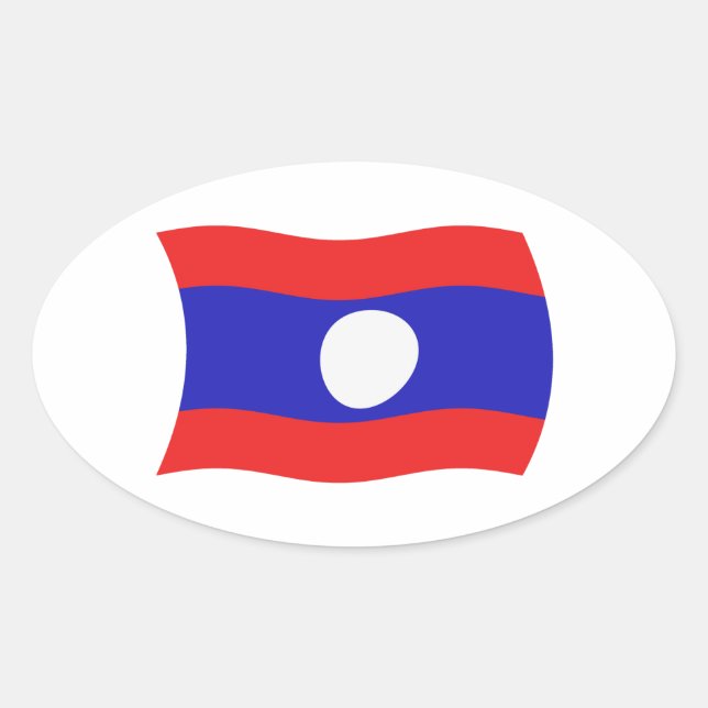 Laos Flag Sticker (Vorderseite)