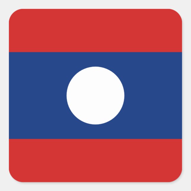 Laos Flag Sticker (Vorderseite)