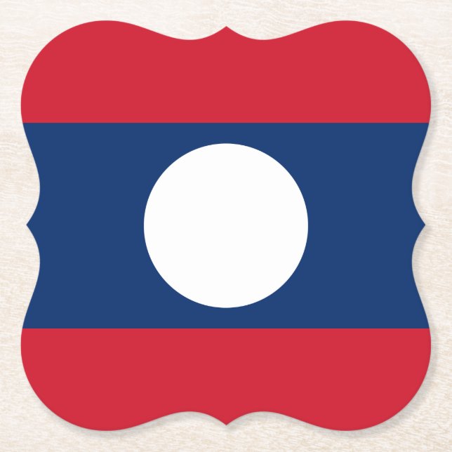 Laos Flag Untersetzer (Vorderseite)
