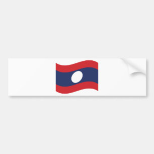 Laos Flag Wave Autoaufkleber