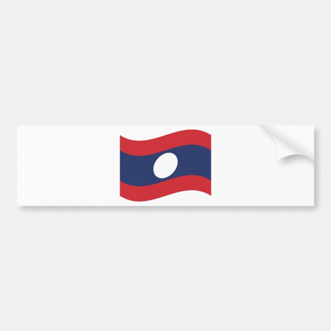 Laos Flag Wave Autoaufkleber (Vorne)