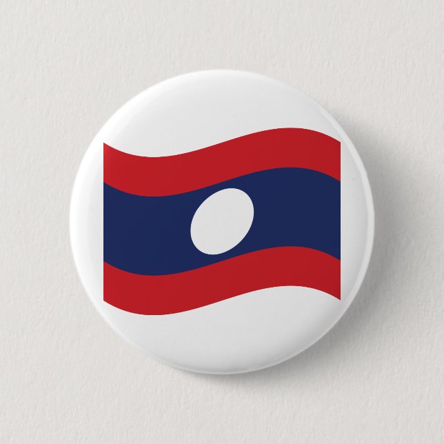 Laos Flag Wave Button (Vorderseite)