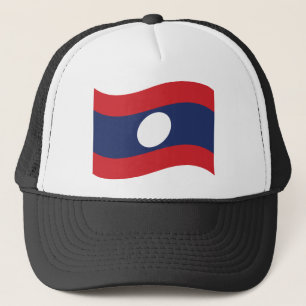 Laos Flag Wave Truckerkappe