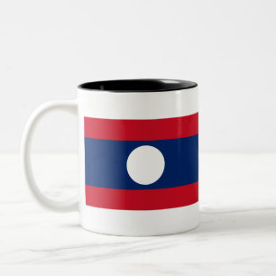 Laos Flag Zweifarbige Tasse
