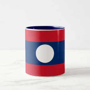Laos Flag Zweifarbige Tasse