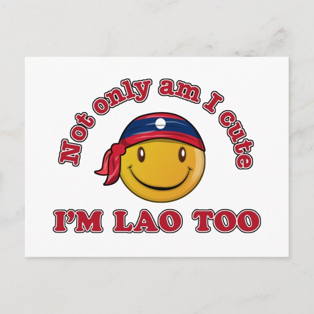 Laos Flagentwürfe Postkarte (Vorderseite)