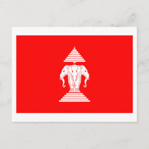 Laos-Flagge (1952-1975) Postkarte