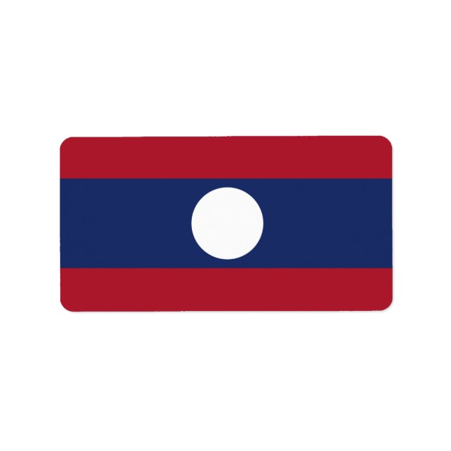 Laos-Flagge Adressaufkleber (Vorne)