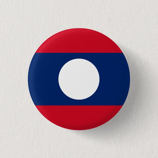 Laos-Flagge Button (Vorderseite)
