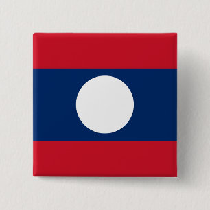 Laos-Flagge Button