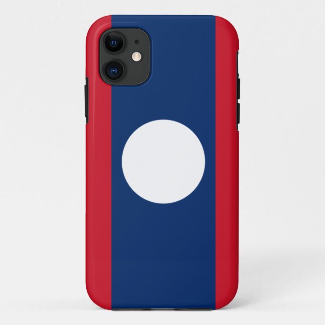 Laos-Flagge Case-Mate iPhone Hülle (Rückseite)