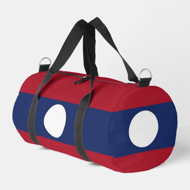 Laos-Flagge Duffle Bag (Linke Seite)