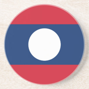Laos-Flagge Getränkeuntersetzer