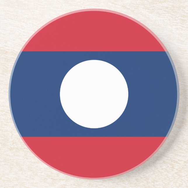 Laos-Flagge Getränkeuntersetzer (Vorne)