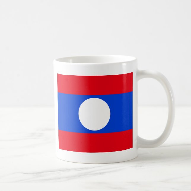 Laos-Flagge Kaffeetasse (Rechts)
